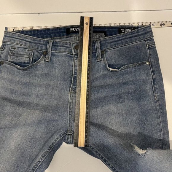 Buffalo Jess Rip & Repair Mid-Rise Skinny Jeans Raw Hem Women's 4 - Picture 5 of 10